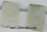 CTD651 Top drilled 15*25mm - 25*40mm freeform plated quartz beads