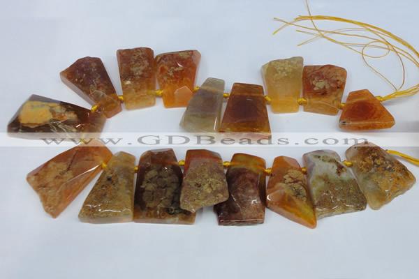 CTD657 Top drilled 25*40mm - 30*55mm freeform agate beads