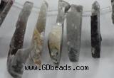 CTD676 Top drilled 10*25mm - 12*45mm wand agate gemstone beads