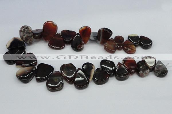 CTD697 Top drilled 18*25mm - 22*30mm freeform agate gemstone beads