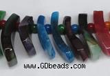 CTD714 Top drilled 12*25mm - 15*40mm wand agate gemstone beads