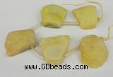 CTD760 Top drilled 25*30mm - 30*35mm freeform agate beads