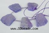 CTD762 Top drilled 25*30mm - 30*35mm freeform agate beads