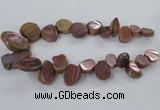 CTD788 Top drilled 15*20mm - 25*35mm freeform plated agate beads