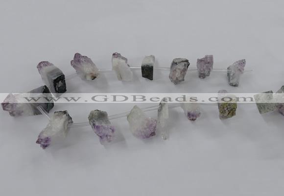 CTD797 Top drilled 18*20mm - 25*40mm freeform amethyst gemstone beads