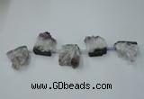 CTD798 Top drilled 20*30mm - 25*35mm freeform amethyst beads