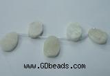 CTD800 Top drilled 20*30mm - 25*35mm freeform agate beads