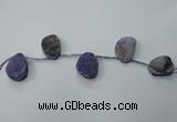 CTD803 Top drilled 20*30mm - 25*35mm freeform agate beads