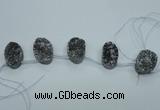 CTD805 Top drilled 20*30mm - 25*35mm freeform agate beads