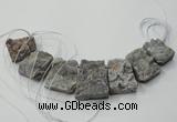 CTD820 Top drilled 20*30mm - 35*45mm trapezoid agate beads