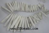 CTD827 Top drilled 5*20mm - 10*80mm stick sea urchin shell beads