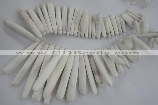 CTD827 Top drilled 5*20mm - 10*80mm stick sea urchin shell beads