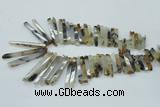 CTD830 15.5 inches 6*30mm - 7*65mm sticks montana agate beads