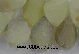 CTD931 Top drilled 13*18mm - 18*25mm freeform lemon quartz beads