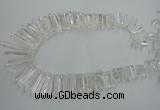 CTD936 Top drilled 6*15mm - 7*40mm wand A grade white crystal beads