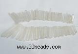 CTD939 Top drilled 5*25mm - 6*60mm sticks white crystal beads