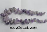 CTD952 Top drilled 8*12mm - 18*25mm faceted nuggets plated amethyst beads