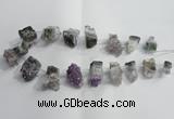 CTD954 Top drilled 15*25mm - 20*30mm nuggets druzy amethyst beads