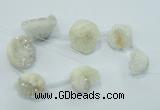 CTD960 Top drilled 15*20mm - 20*25mm nuggets plated druzy agate beads