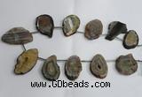 CTD962 Top drilled 22*35mm - 30*50mm freeform agate gemstone beads