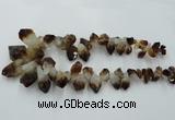 CTD970 Top drilled 10*15mm - 15*30mm nuggets citrine gemstone beads