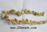 CTD974 Top drilled 10*15mm - 15*25mm nuggets plated druzy agate beads