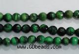 CTE1011 15.5 inches 6mm faceted round dyed green tiger eye beads