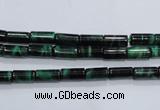 CTE1027 15.5 inches 4*8mm tube dyed green tiger eye beads wholesale