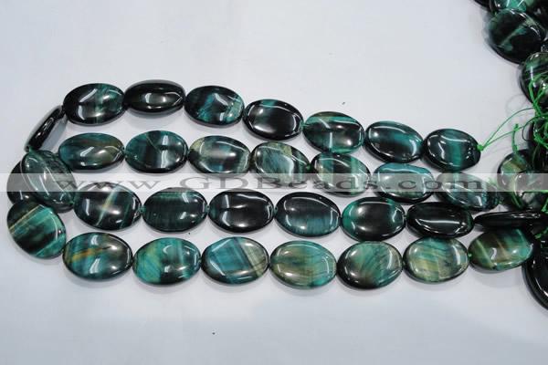 CTE1050 15.5 inches 18*25mm oval dyed green tiger eye beads