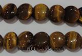 CTE1091 15.5 inches 12mm flat round yellow tiger eye beads