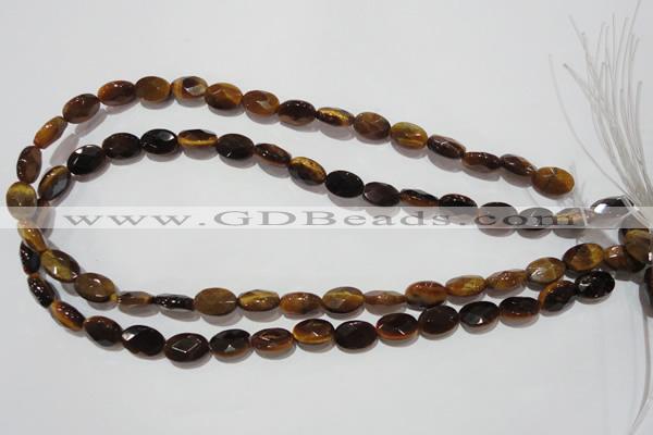 CTE1093 15.5 inches 9*12mm faceted oval yellow tiger eye beads