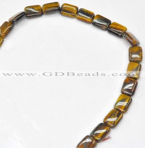 CTE11 15.5 inches 12*16mm rectangle yellow tiger eye  beads