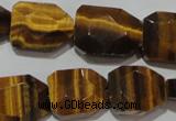 CTE1111 16*18mm - 17*23mm faceted freeform yellow tiger eye beads