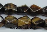 CTE118 15.5 inches 12*18mm faceted cuboid yellow tiger eye beads