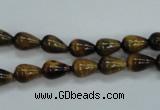 CTE120 15.5 inches 6*8mm teardrop yellow tiger eye beads wholesale