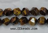 CTE1202 15 inches 10mm faceted nuggets yellow tiger eye beads