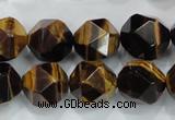 CTE1205 15 inches 16mm faceted nuggets yellow tiger eye beads