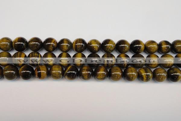 CTE1213 15.5 inches 12mm round AB grade yellow tiger eye beads