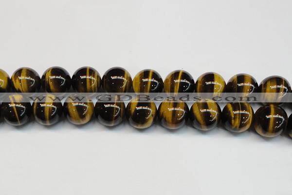 CTE1247 15.5 inches 16mm round AA grade yellow tiger eye beads