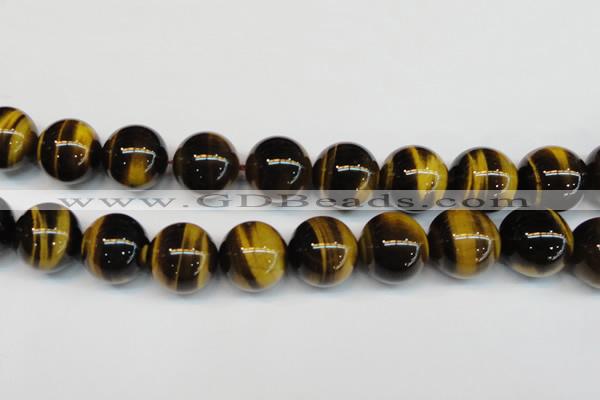 CTE1254 15.5 inches 14mm round AAA grade yellow tiger eye beads