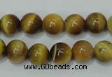 CTE129 15.5 inches 10mm round yellow tiger eye gemstone beads