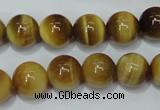 CTE130 15.5 inches 12mm round yellow tiger eye gemstone beads