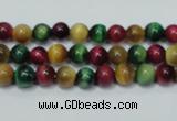 CTE132 15.5 inches 6mm round dyed tiger eye gemstone beads