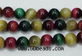 CTE133 15.5 inches 8mm round dyed tiger eye gemstone beads