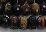 CTE1484 15.5 inches 8*14mm faceted rondelle mixed tiger eye beads