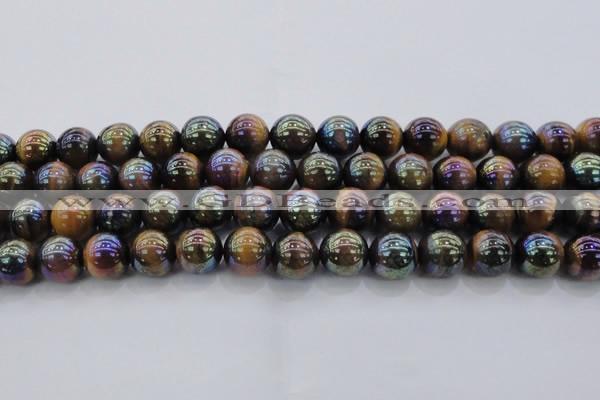 CTE1504 15.5 inches 12mm round AB-color yellow tiger eye beads