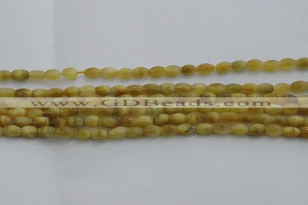 CTE1514 15.5 inches 5*8mm rice golden tiger eye beads wholesale