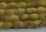 CTE1515 15.5 inches 6*10mm rice golden tiger eye beads wholesale