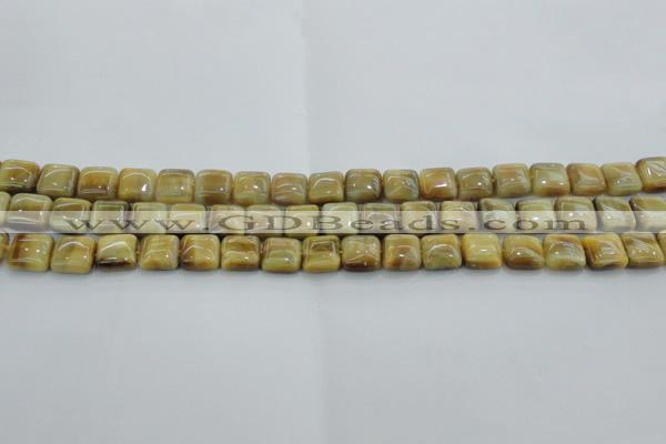 CTE1525 15.5 inches 8*8mm square golden tiger eye beads wholesale