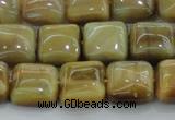 CTE1527 15.5 inches 12*12mm square golden tiger eye beads wholesale